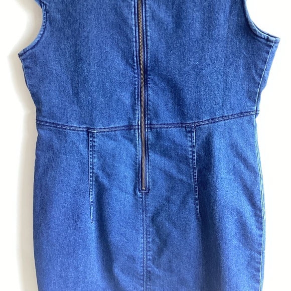 Free People Lia Denim Bodycon Dress Size Large - Picture 6 of 7